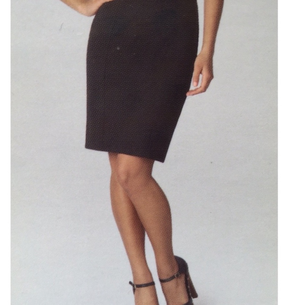 Ellen Tracy Ponte Knit Charcoal Sweater Midi Knee-Length Stretchy Pencil Skirt - Picture 8 of 8